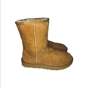 UGG Classic Short II Chesnut Brown Sherpa Winter Boots Sz 8